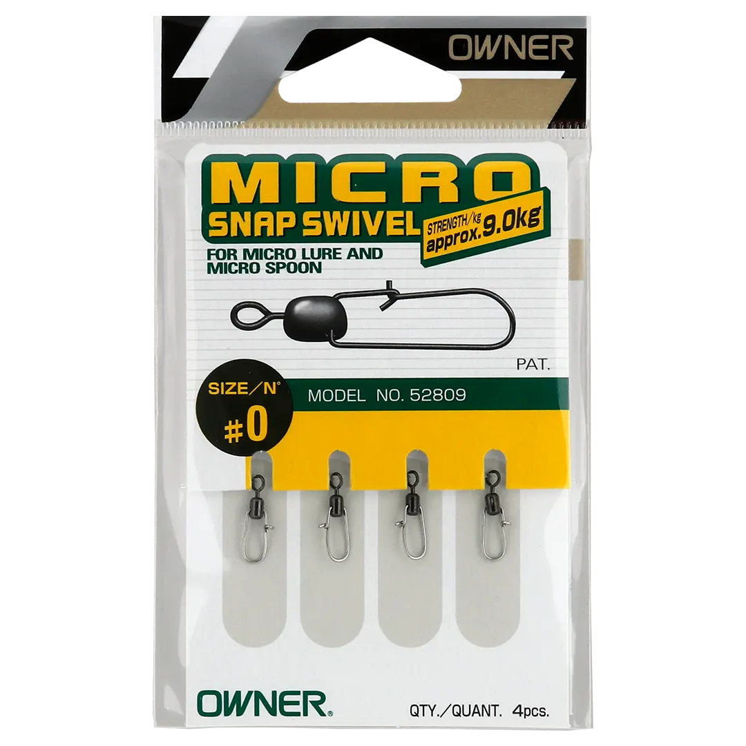 Owner Micro Snap Swivel #0 9kg - Blinklåse/Svirvel