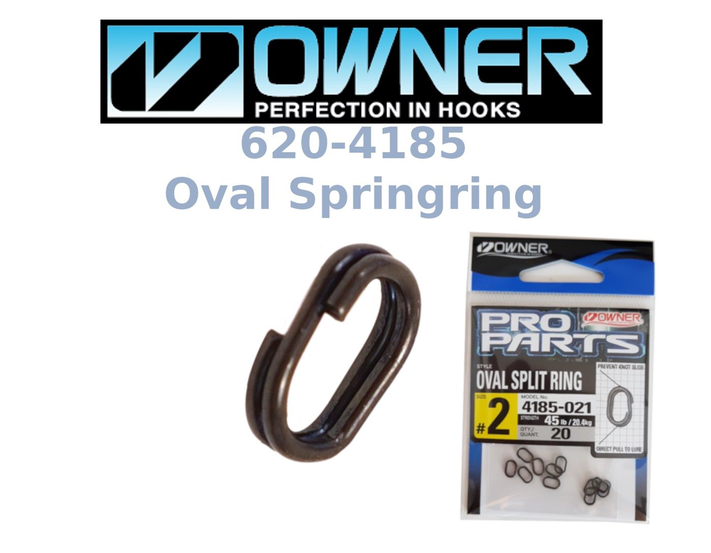 Owner Oval Split Ring BC #1 - Blinklåse, Svivler, Springringe