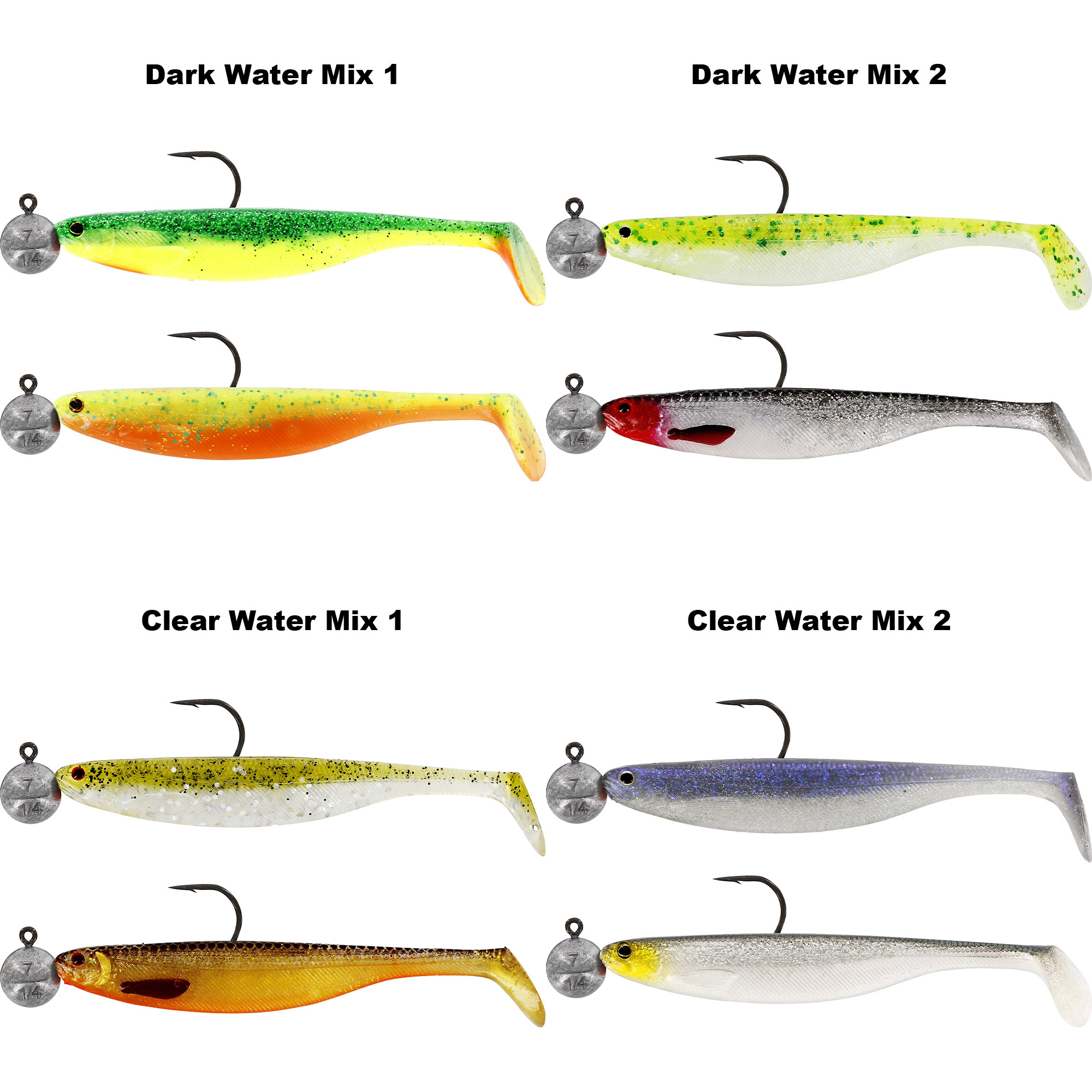 Westin Shadteez Slim Rigged & Ready 12cm 10gram Clear Water Mix 1 - Aborre