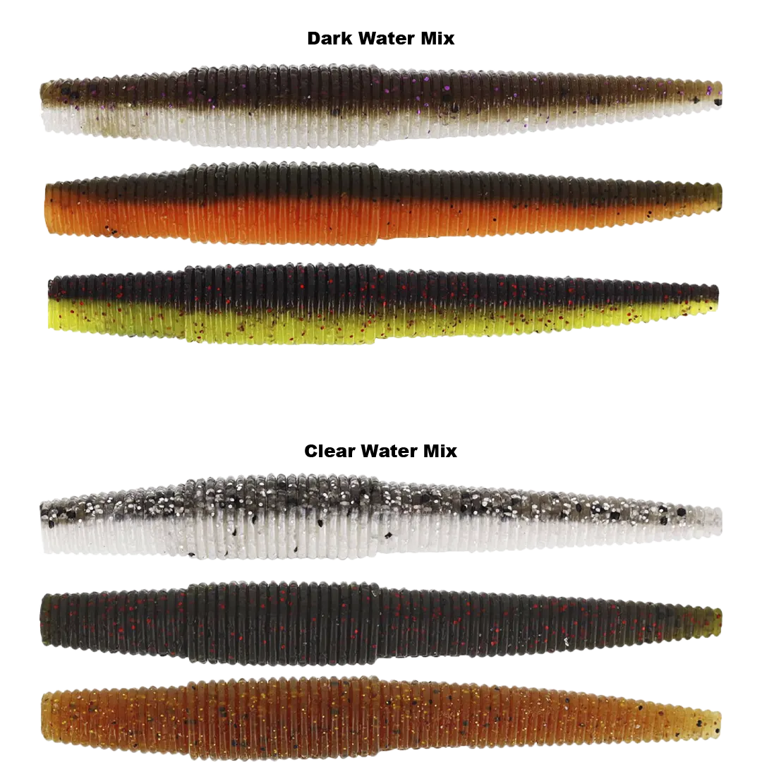 Westin Ned Worm Mix Pakke 11cm 7g 5 stk. Clear Water Mix - Aborre