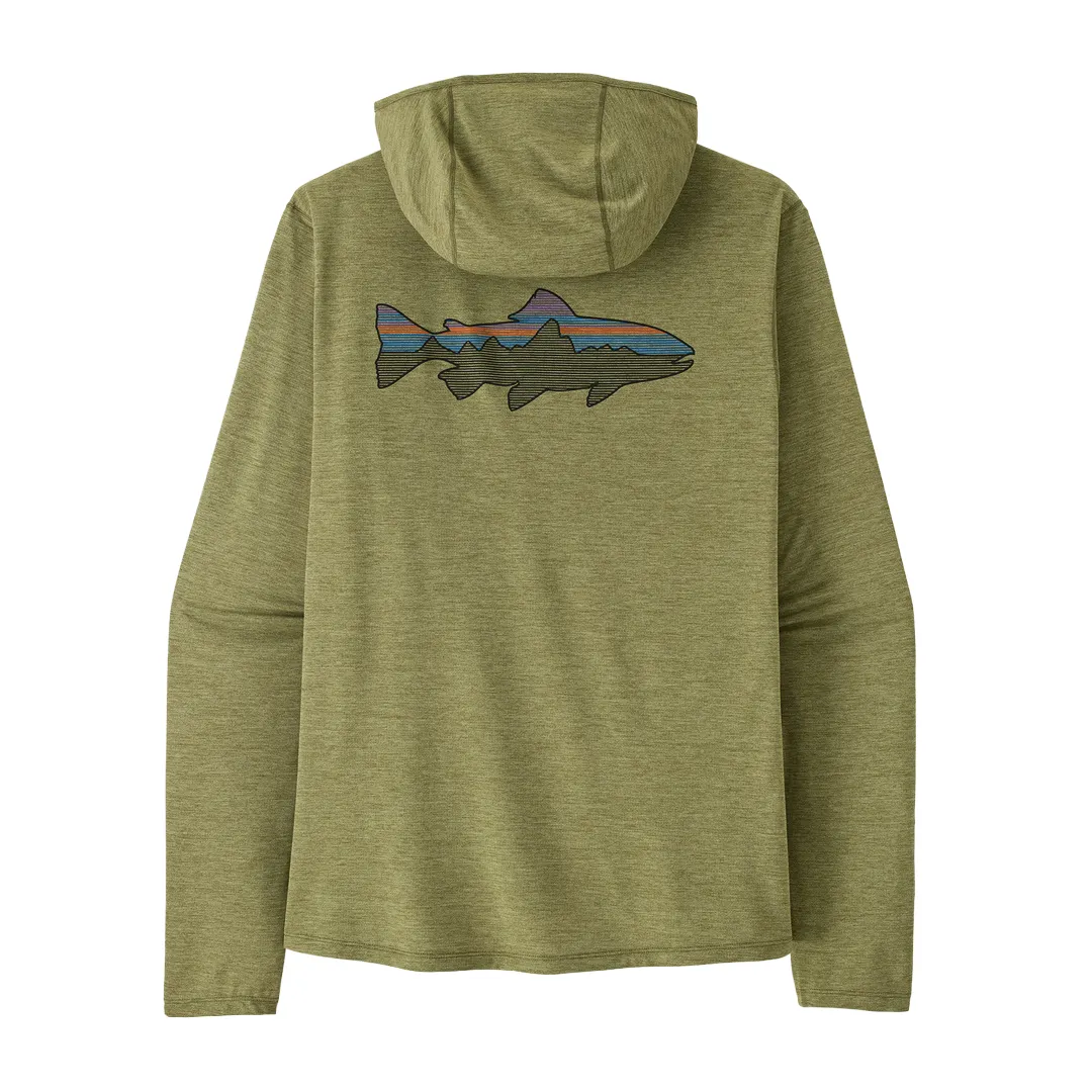 Patagonia M's Cap Cool Sun Hoody CGBX (Caper Green - Buckhorn Green X-Dye) XL - Trøjer