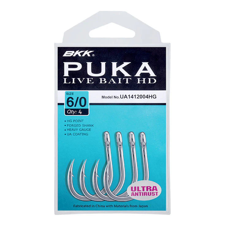 BKK Puka Livebait HD Enkeltkrog st. 10/0 - Kroge mv.