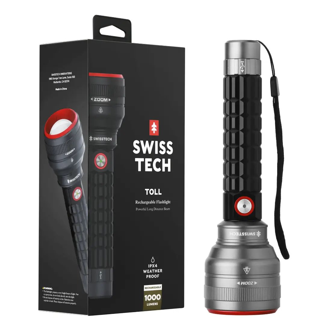 SwissTech Toll 1000lm Genopladelig Lommelygte - Lommelygter