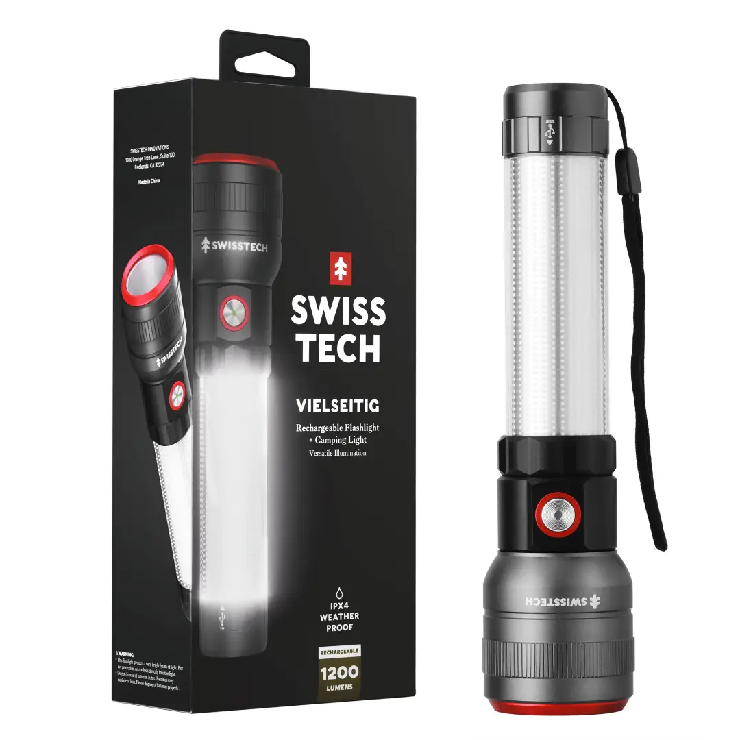 SwissTech Vielsseitig 1200lm Genopladelig Multilygte - Lommelygter