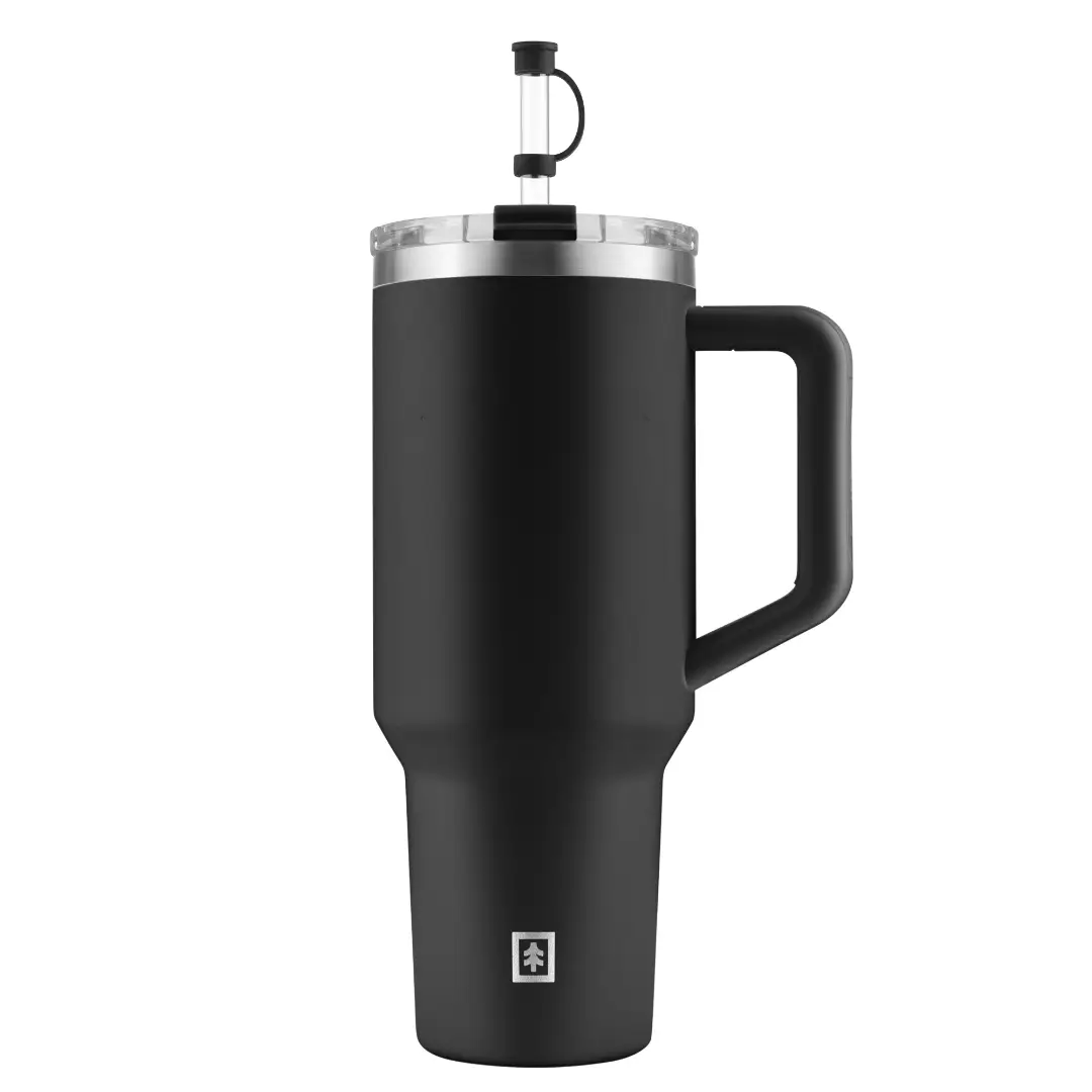 SwissTech Zelda 40 Oz Mug med Sugerør Sort - Drikkeflasker & Vandopbevaring