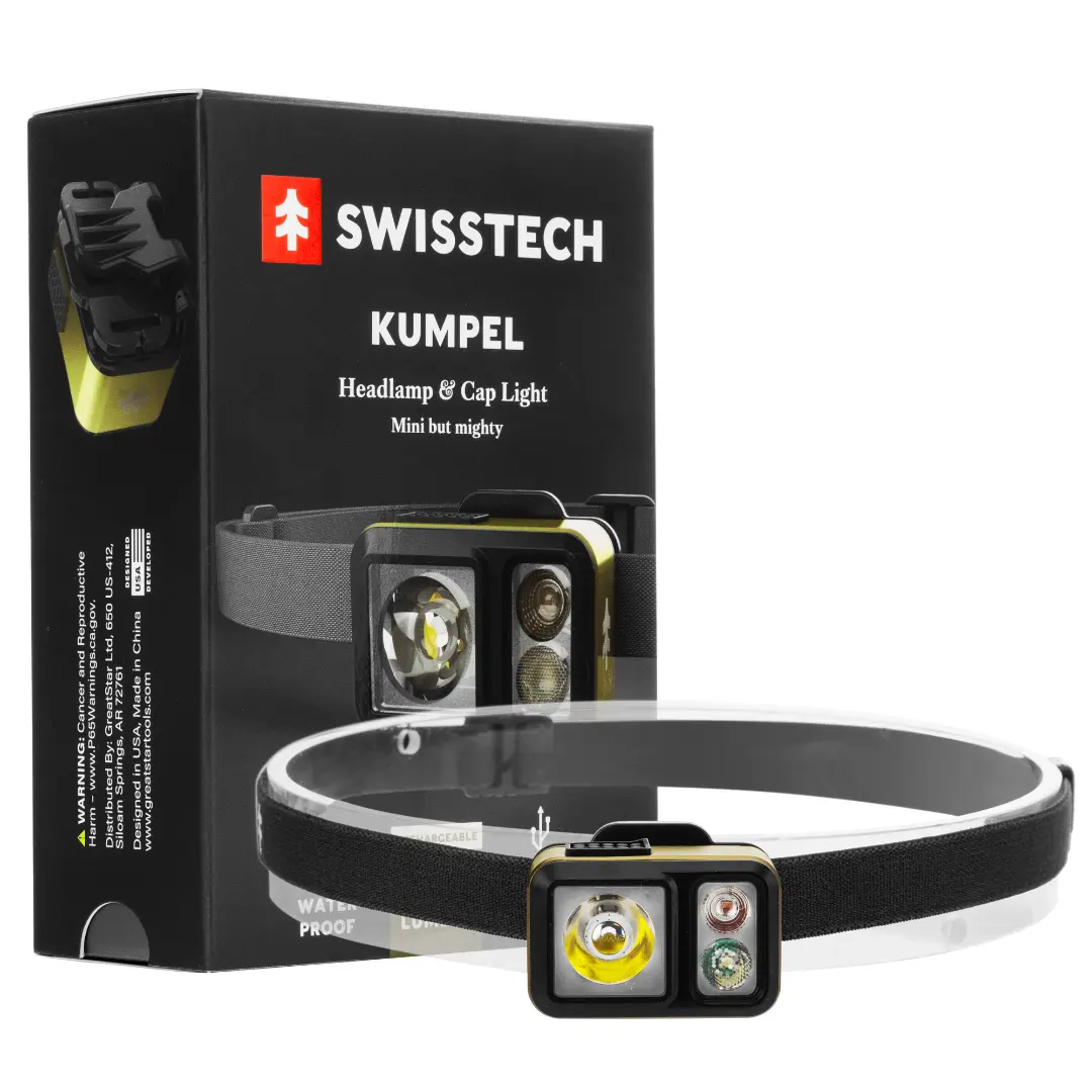 SwissTech Kumpel 400lm Genopladelig Pandelampe - Pandelamper