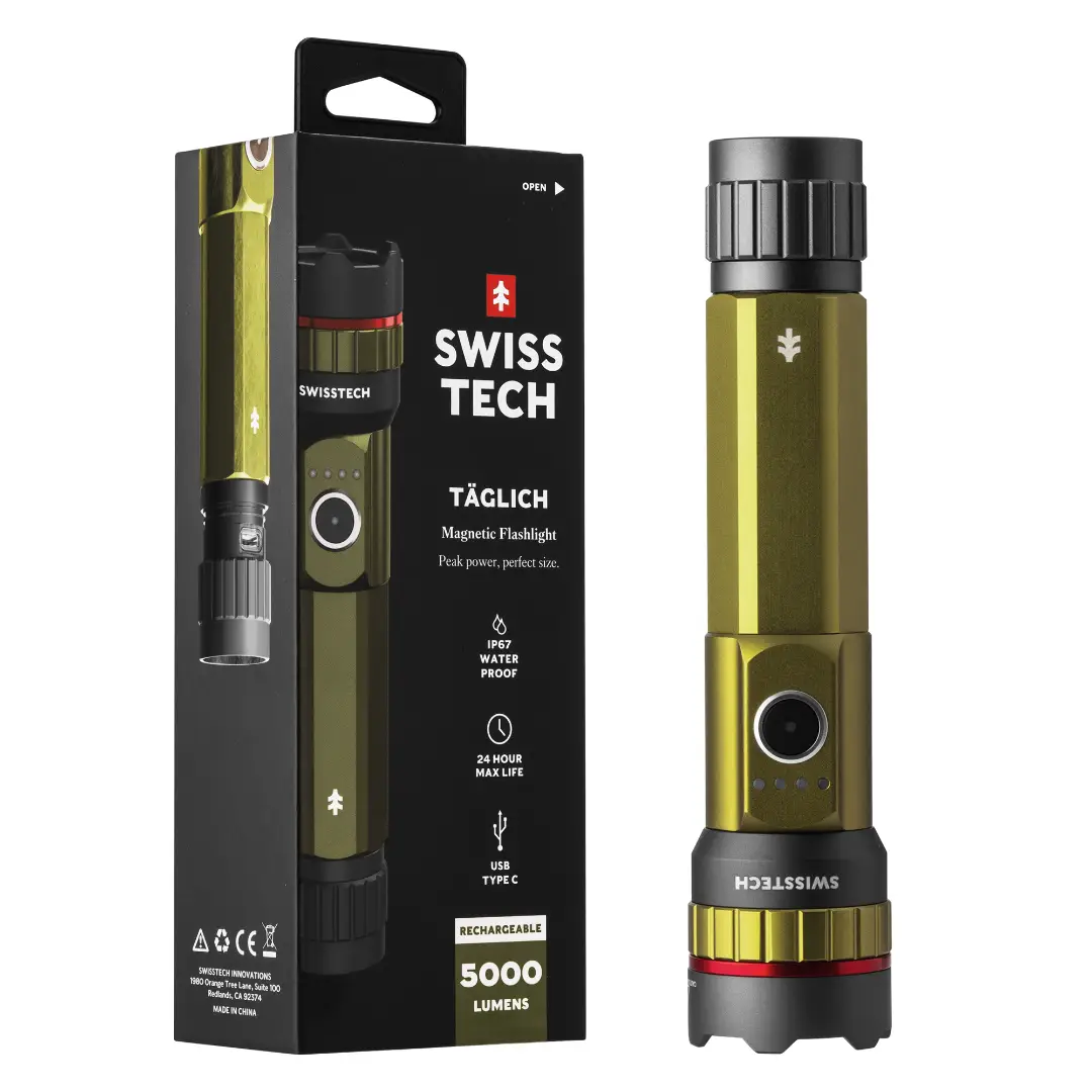 SwissTech Täglich 5000lm Genopladelig Lommelygte - Lommelygter