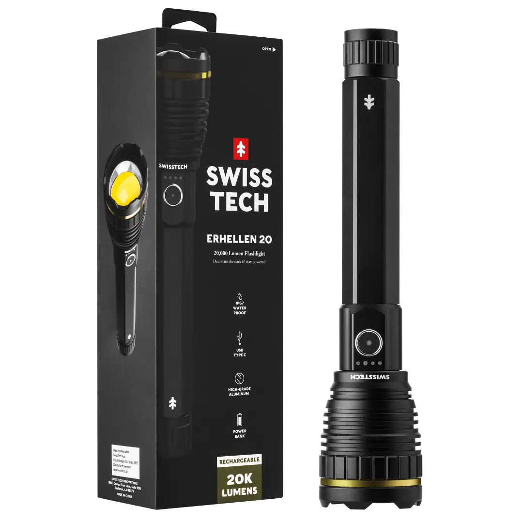 SwissTech Erhellen 20 Genopladelig Lommelygte 20000lm - Lommelygter