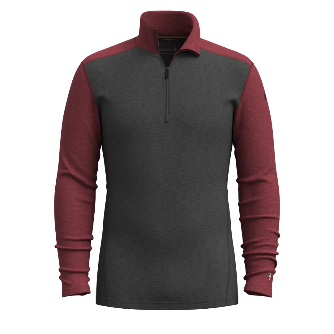Smartwool Men's NTS Mid 250 Zip T KUN STR. SMALL Charcoal Currant S - Undertøj