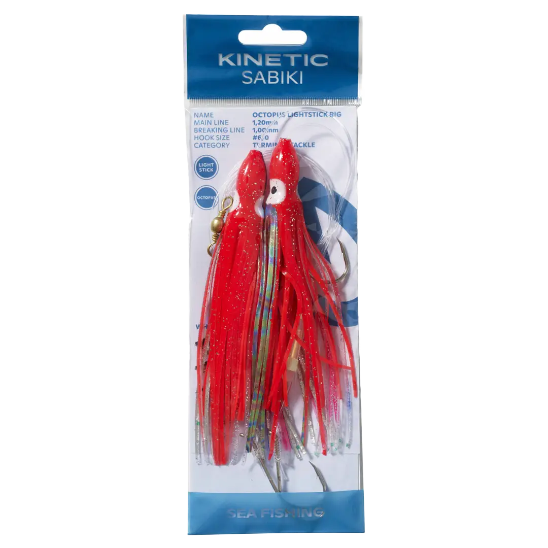 Kinetic Sabiki Octopus Lightstick Red/Blue - Torskeforfang
