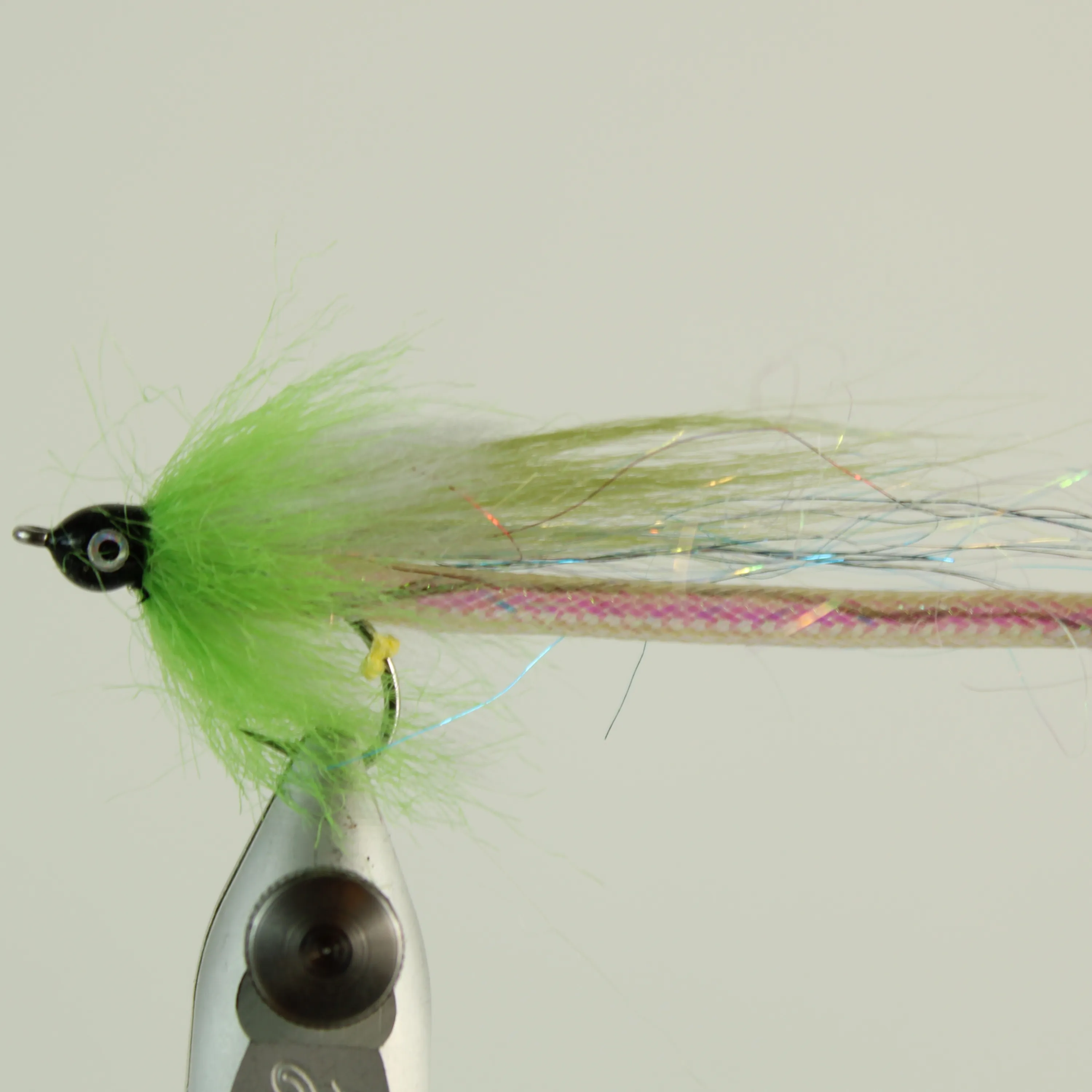 Effekt Flies Sandeel Mylar Chartreuse/White - Kystfluer
