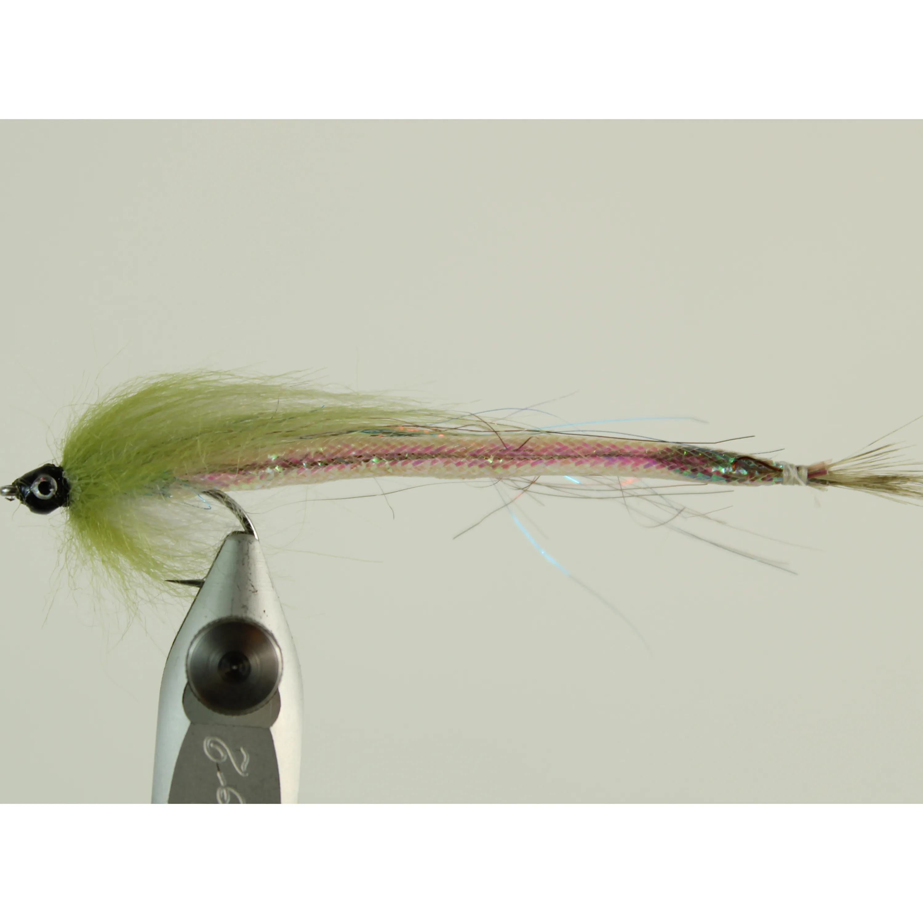 Effekt Flies Sandeel Mylar Olive/White - Kystfluer
