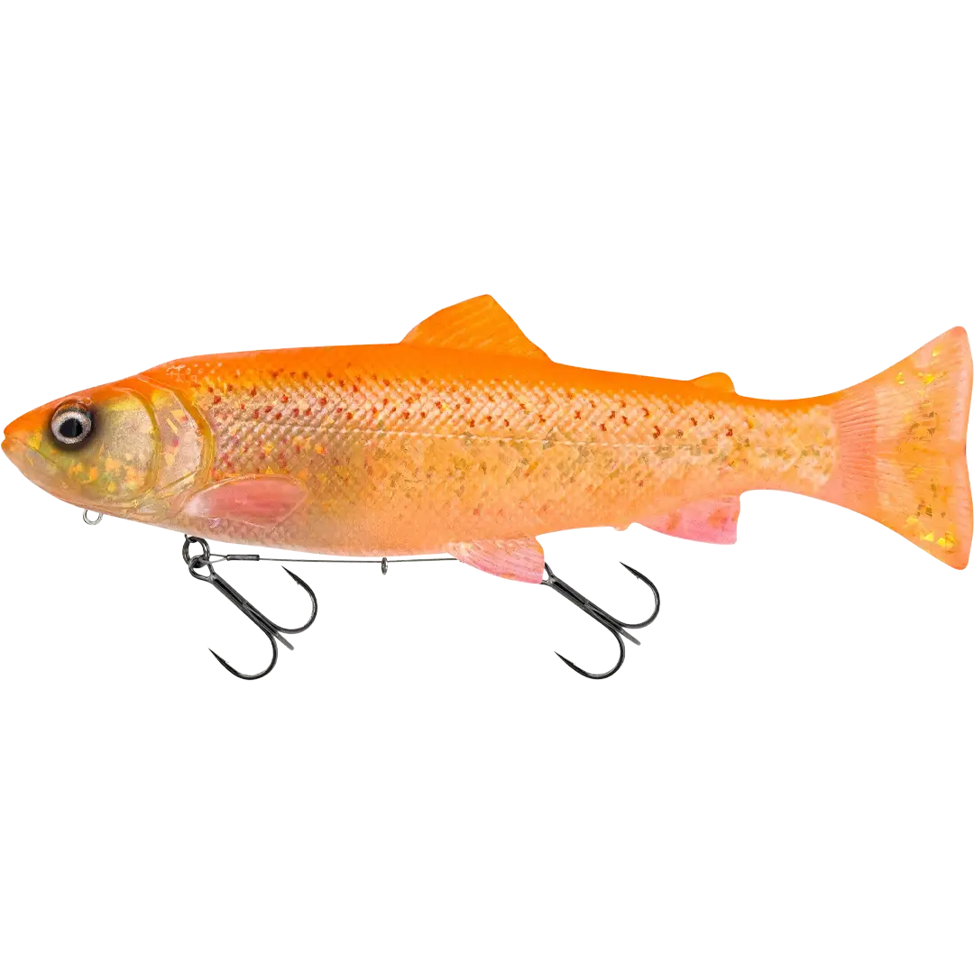 Savage Gear 3D Line Thru Pulsetail Trout 16cm Clear Golden Albino - Gedde