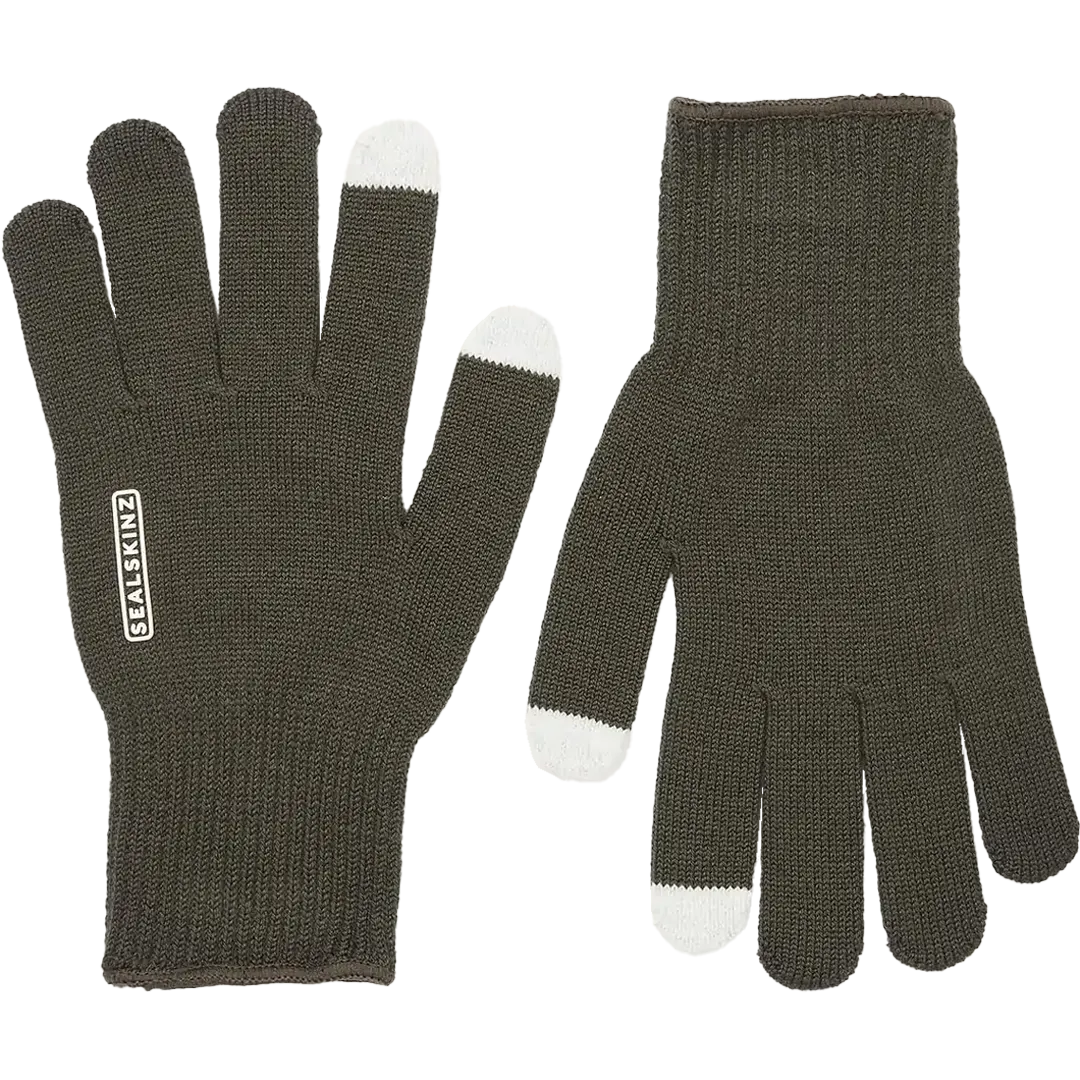 Sealskinz Hanworth Merino Handske Olive - Handsker