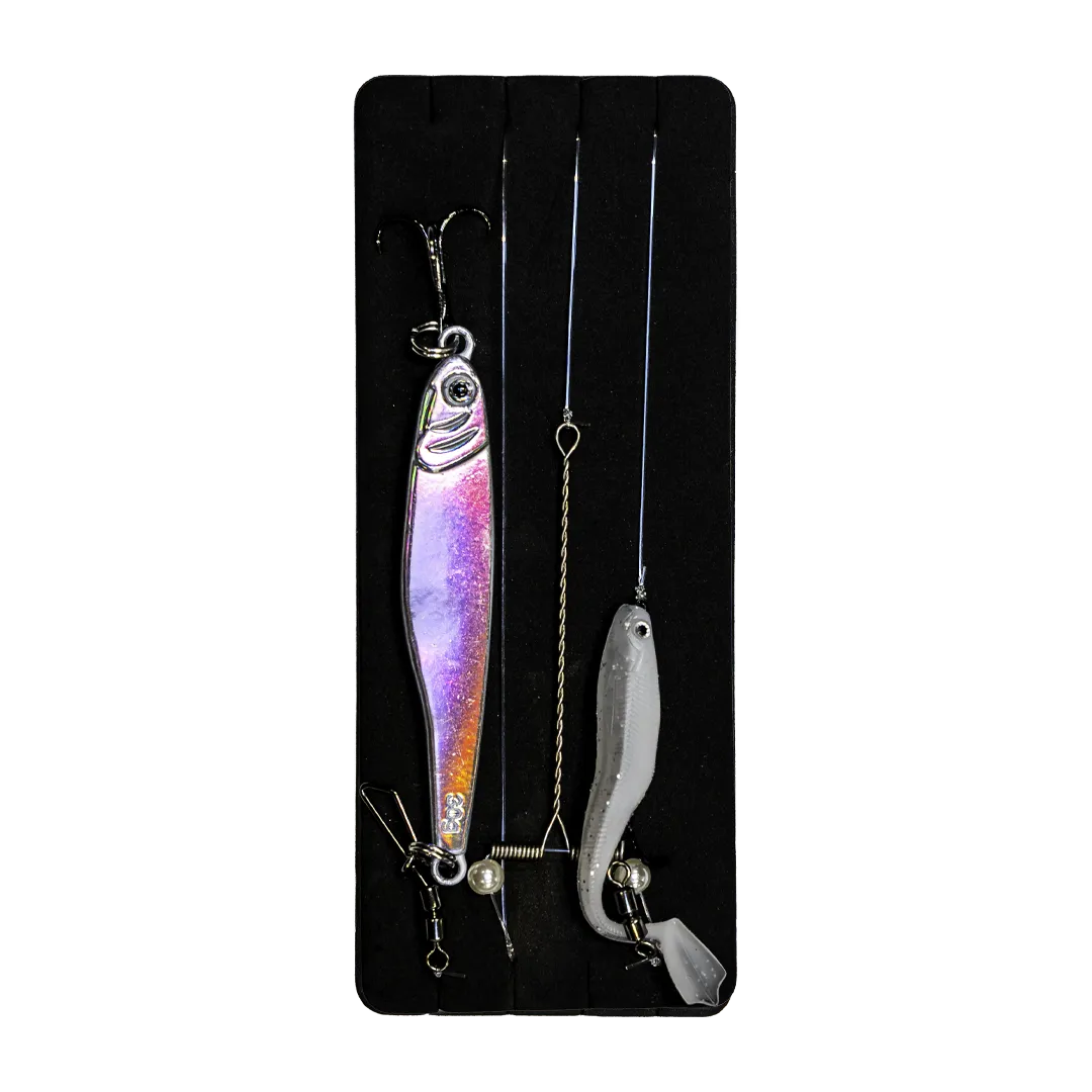 Effekt Tackle - Senja Furbo Pighvar Forfang 40 Gram V3 Med Gummi Ophænger Uden Slæbetackle - Fladfiskeforfang