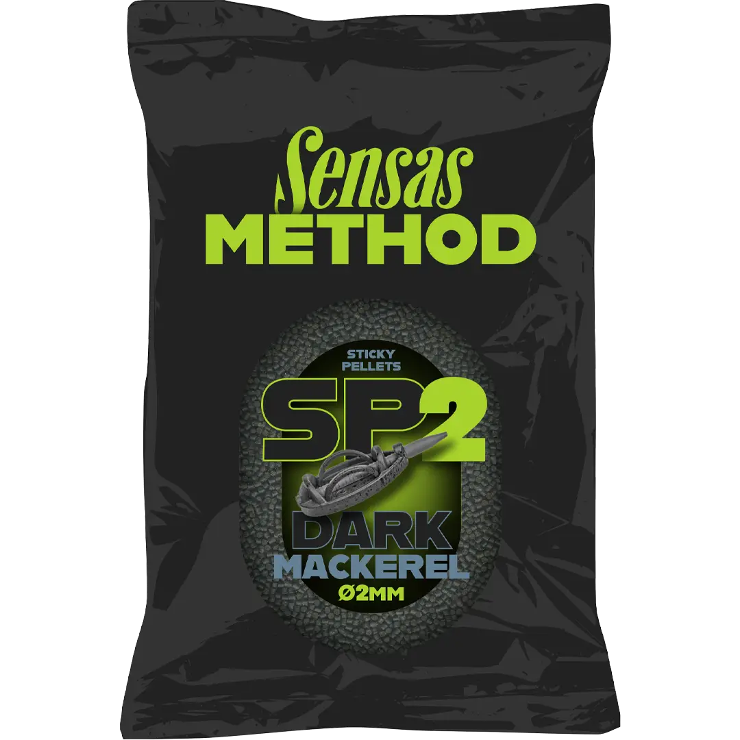 Sensas Method Sticky Pellets 650g Dark Mackerel - Bait
