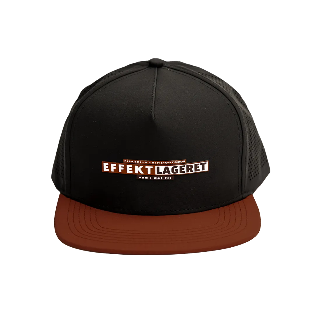 Effekt Wear - Effektlageret Logo Cap Sort/Rød m. PVC Logo - Caps