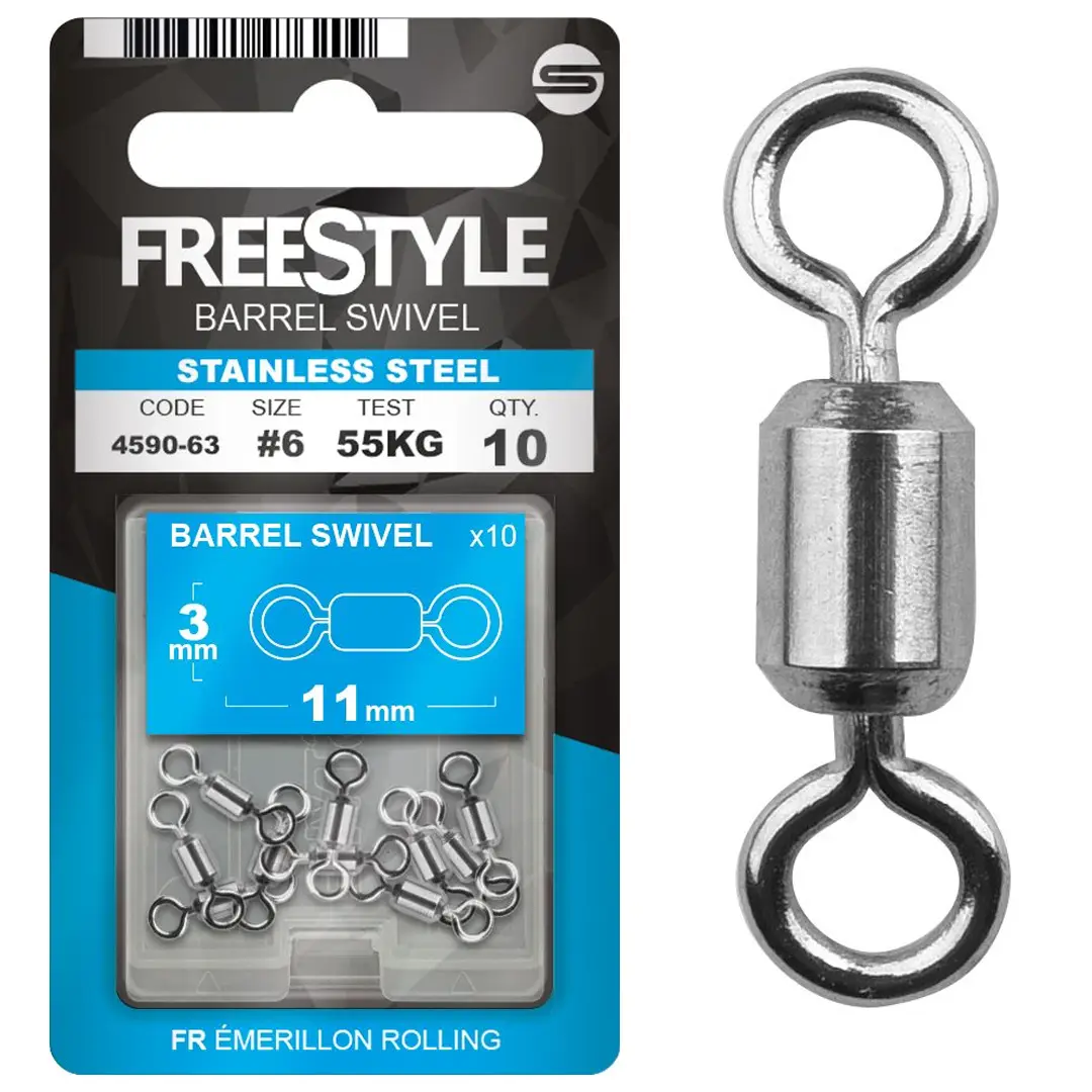 Spro FreeStyle Reload Stainless Swivel 8,5mm - Blinklåse/Svirvel