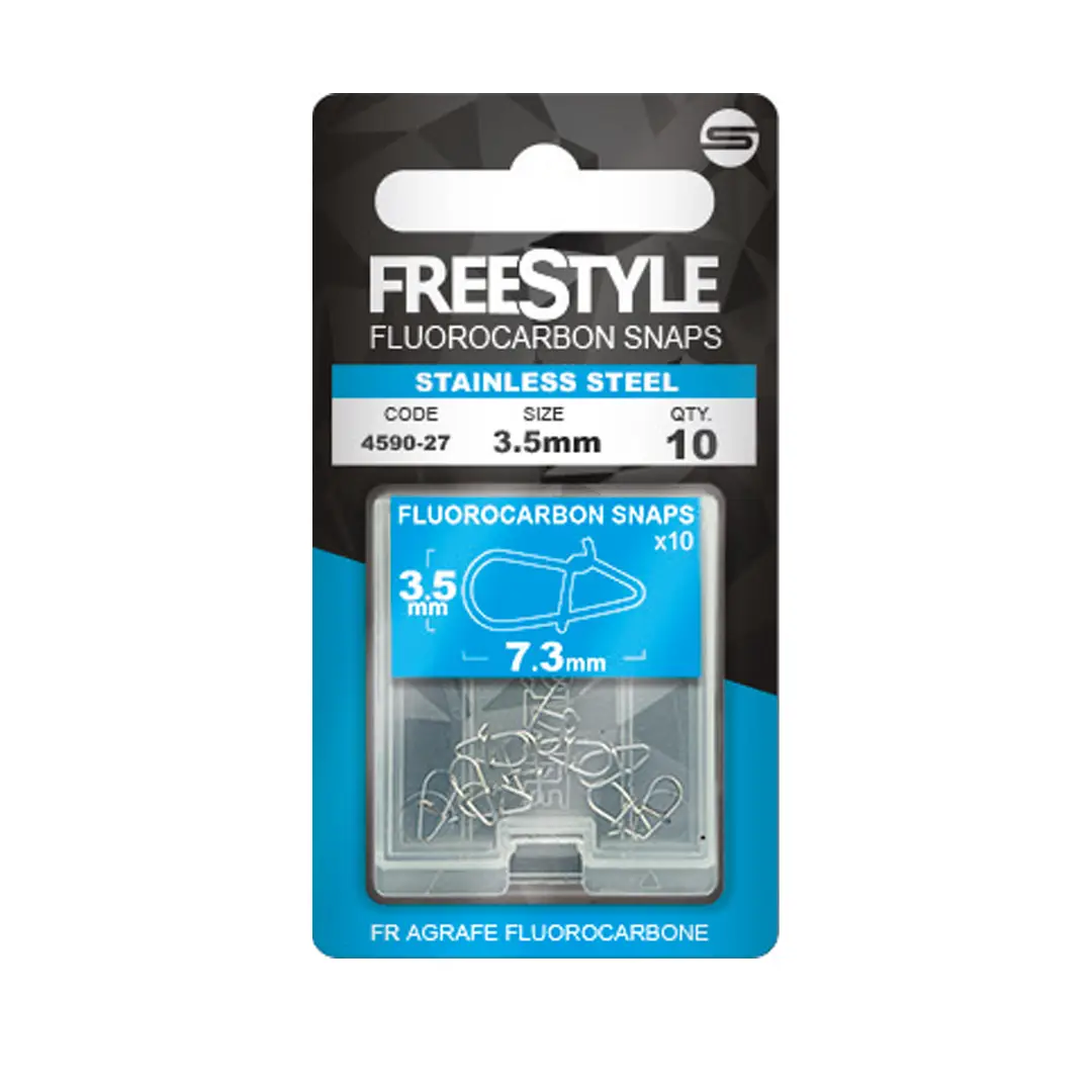Spro Freestyle Reload Stainless Fluoro Snaps 3,5mm - Blinklåse/Svirvel
