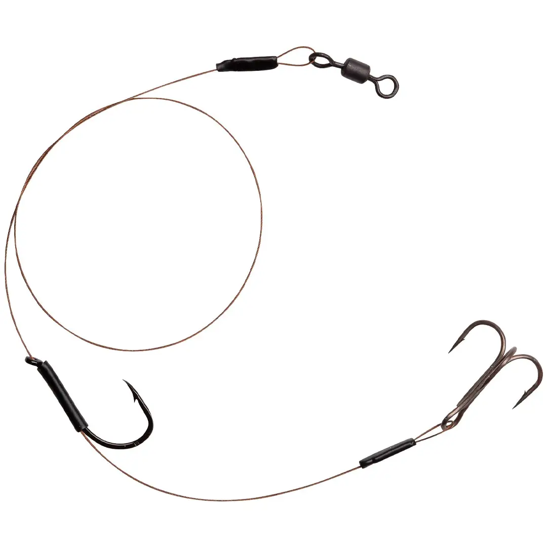 Spro Heavy Duty Baitfish Rig 7x7 1xTR 1xSI St. 4 - Wire-floucarbon forfang & Stingers
