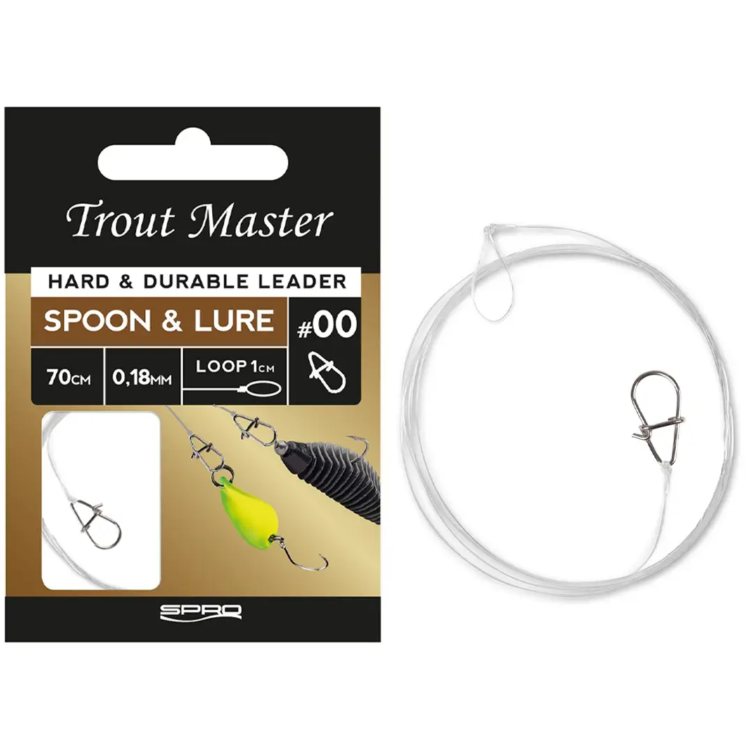 Spro Trout Master Spoon & Lure Leader 0,23mm - Blinklåse, Svivler, Springringe