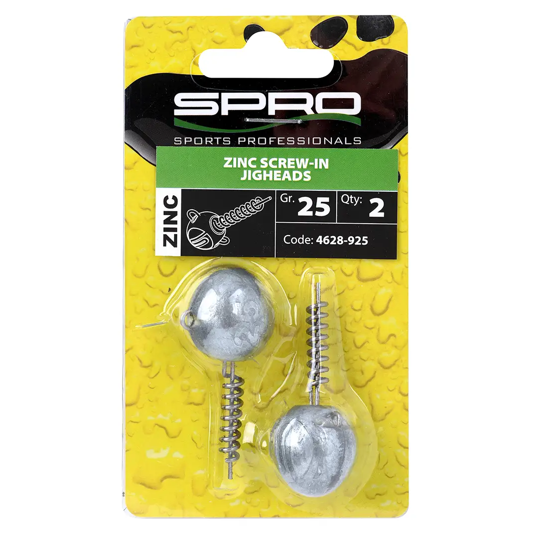 Spro Zinc Screw-in Jigheads 25 Gram - Jighoveder mv.
