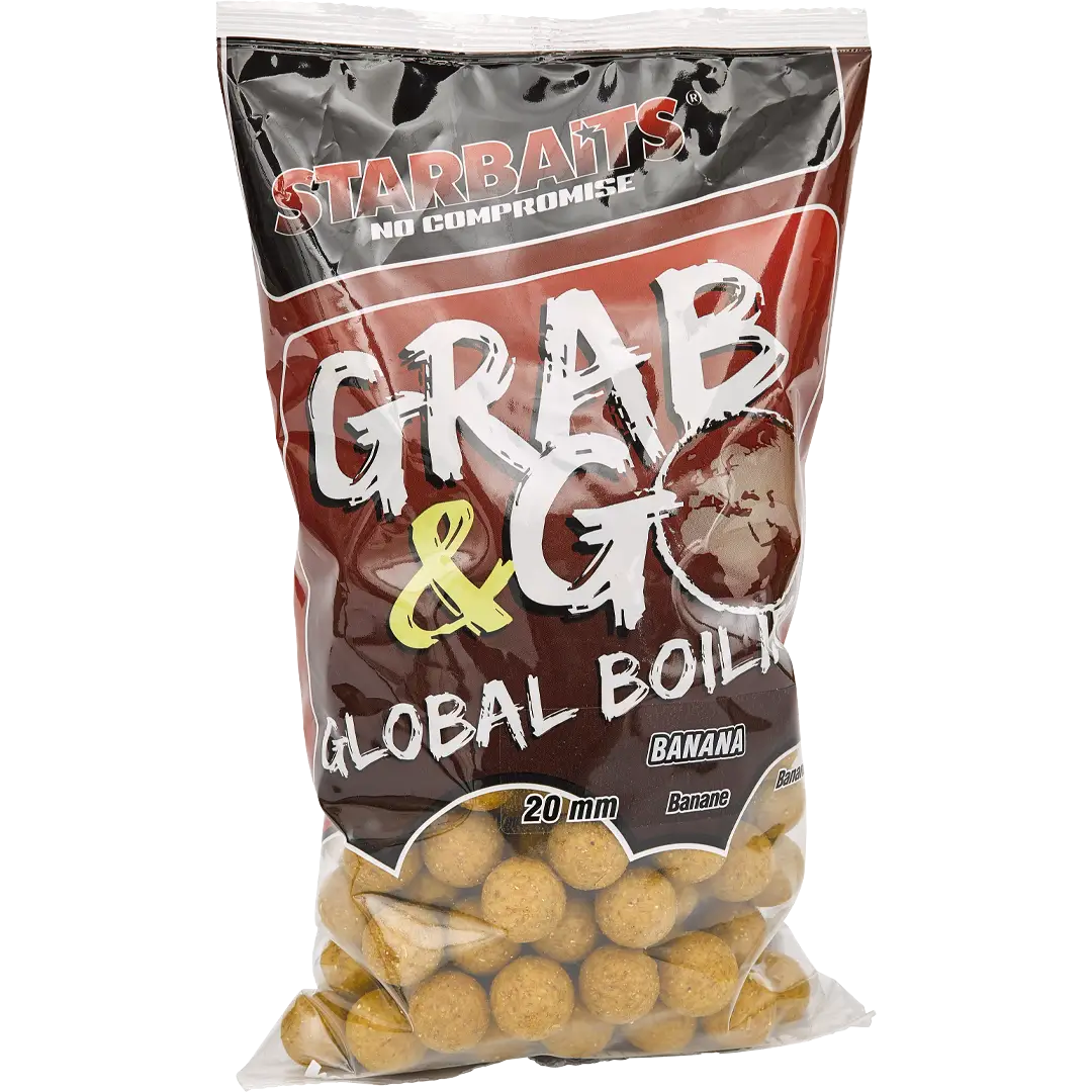 Starbaits Grab & Go Global Boilies 5kg 14mm Banan Cream - Boilie