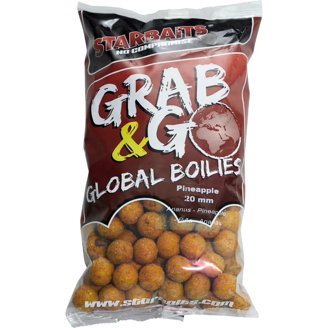 Starbaits Grab & Go Global Boilies 5kg 14mm Pineapple - Boilie