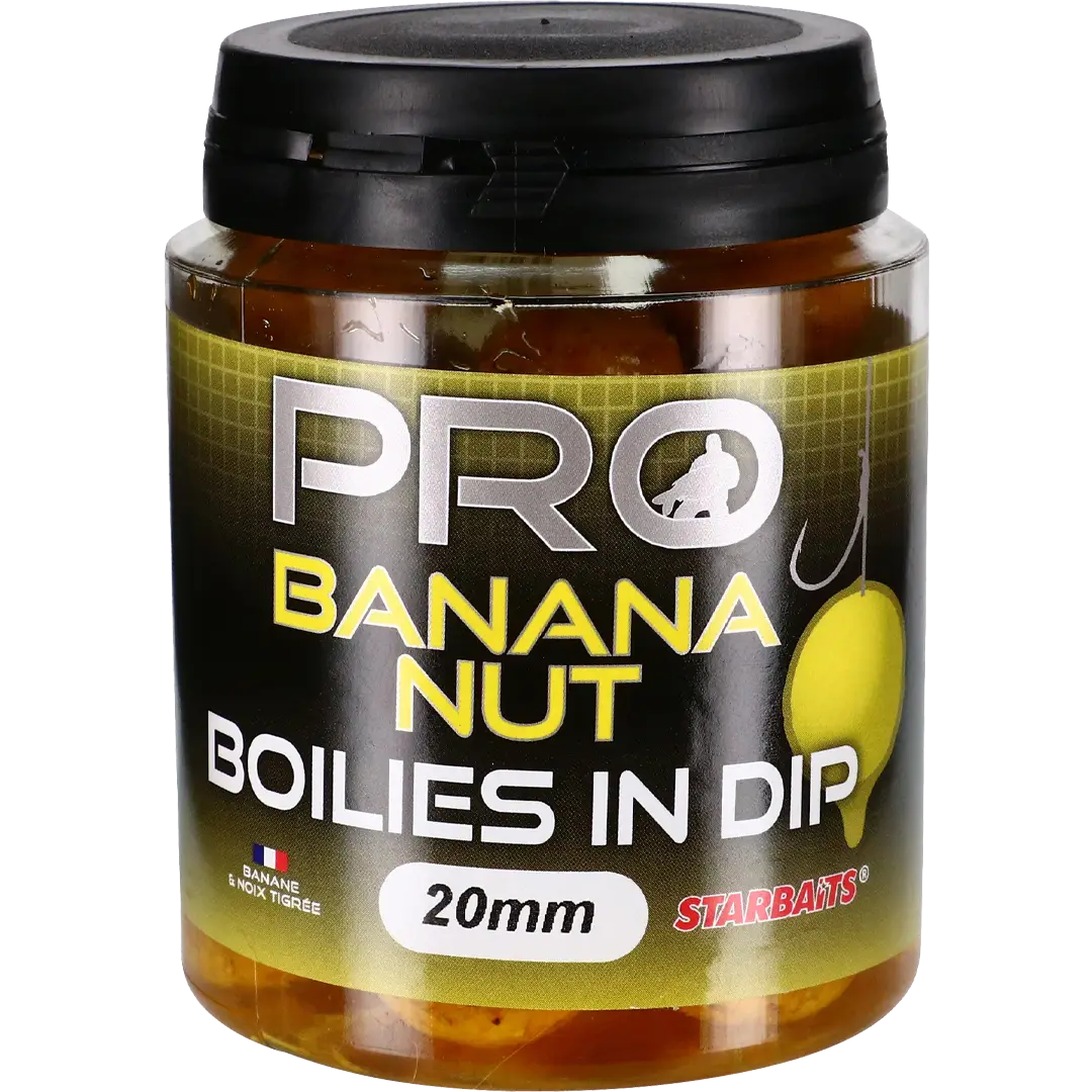 Starbaits Pro-Biotic Boilies In Dip 20mm Banana Nut - Boilie