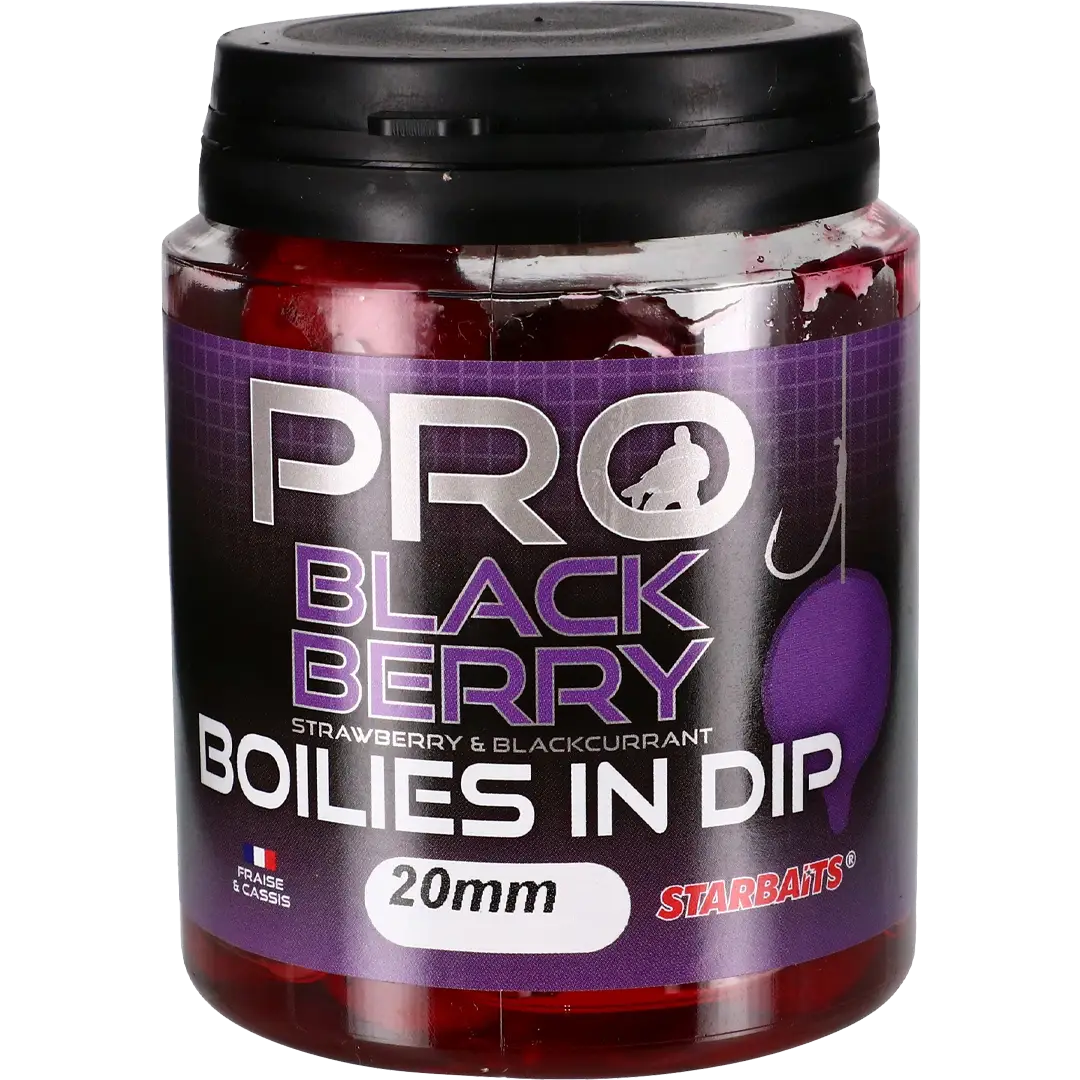 Starbaits Pro-Biotic Boilies In Dip 20mm Blackberry - Boilie
