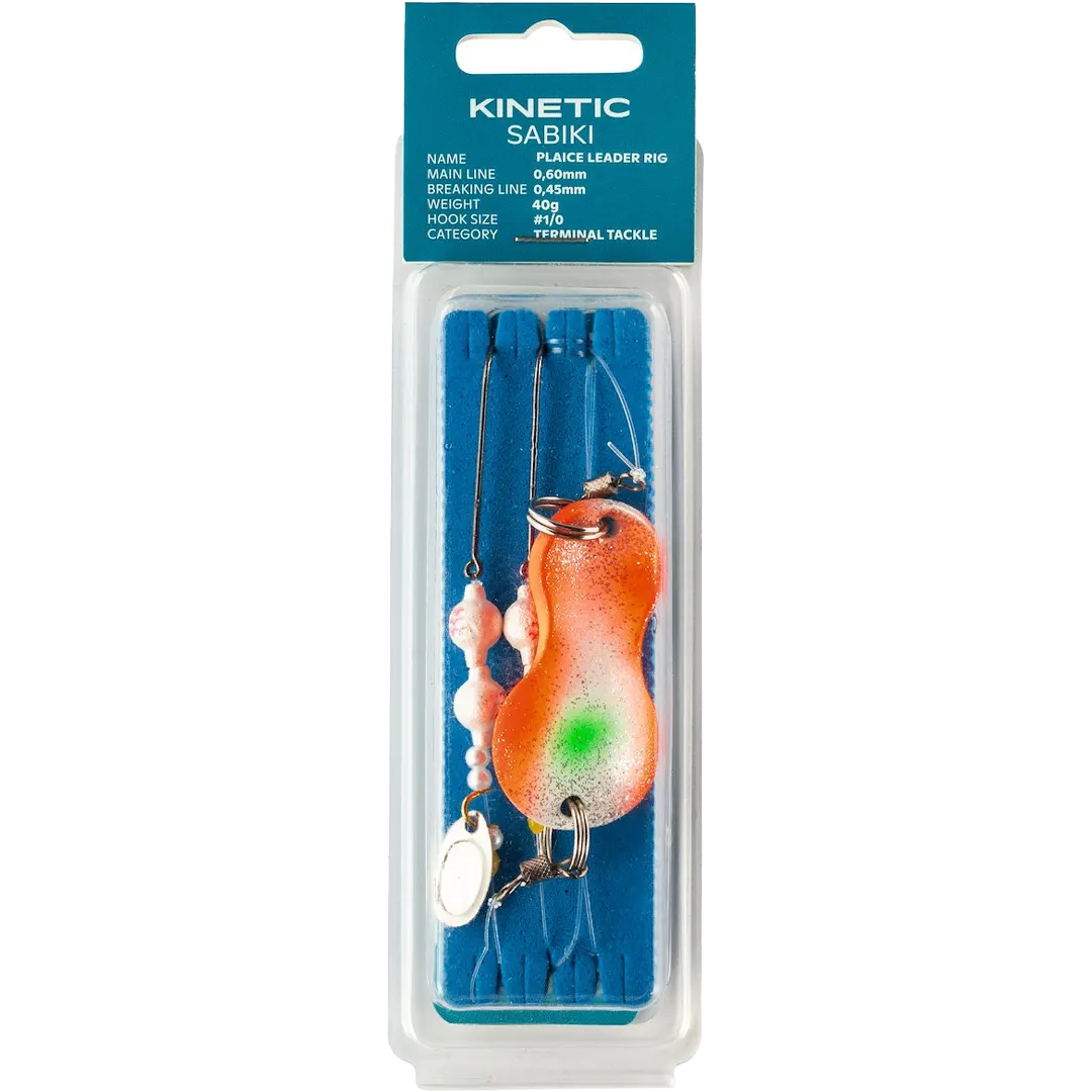 Kinetic Sabiki Plaice Leader Rig 80gram Sunset - Fladfiskeforfang