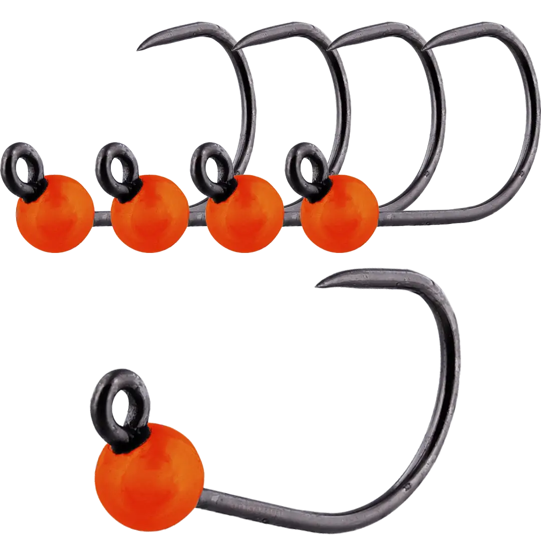 Westin Softlure Single Hook Tungsten Jighoved Orange 0,70 Gram st. 8 - Jighoveder mv.