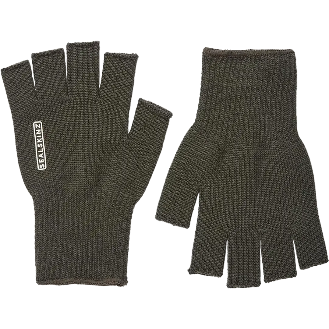 Sealskinz Thornham Fingerløs Merino Handske Olive - Handsker