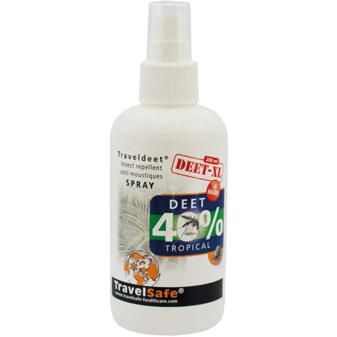TravelSafe TravelDEET 40% Myggespray 200ml - Myggenet/Myggespray