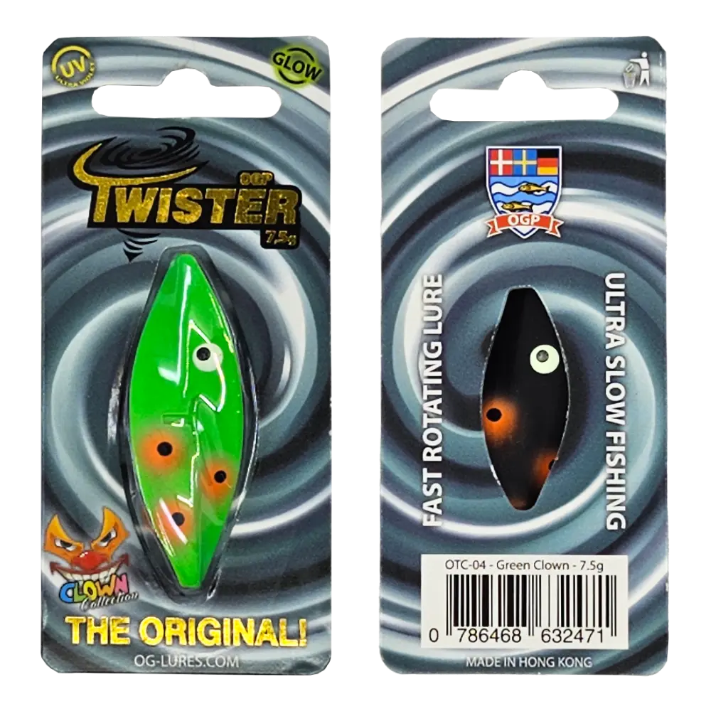 OGP Twister Clown 2 Gram Green Clown - Gennemløber