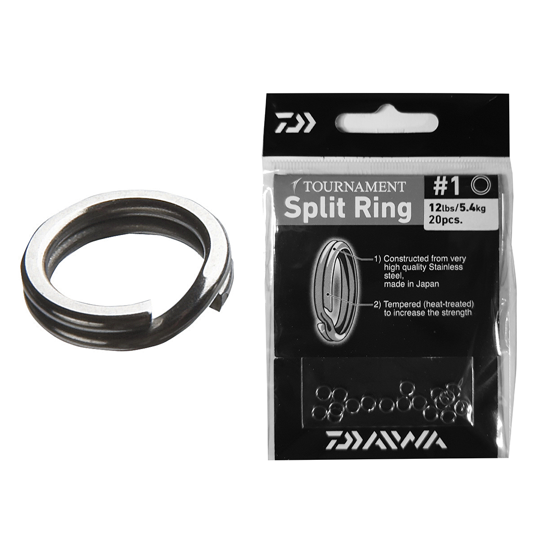 Daiwa Tournament Split Ring 7,1mm 27,9kg - Blinklåse/Svirvel