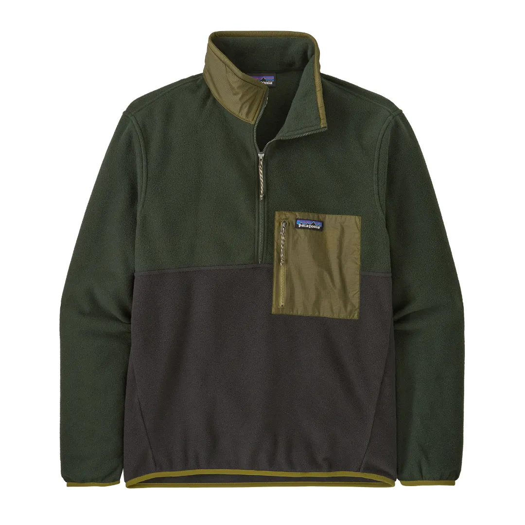 Patagonia Men's Microdini 1/2 Zip P/O Kun str. S og XXL BLK (Black) S - Pullovers mv.