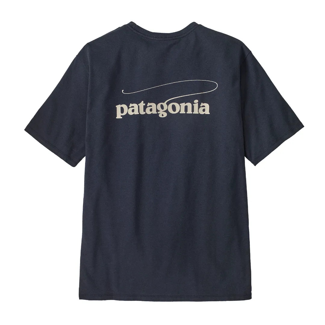 Patagonia Men's Casting Logo Responsibili-Tee SMDB (Smolder Blue) M - T-shirt/Polo