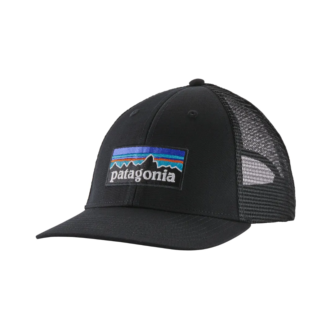 Patagonia P-6 Logo LoPro Trucker Hat BLK (Black) - Caps