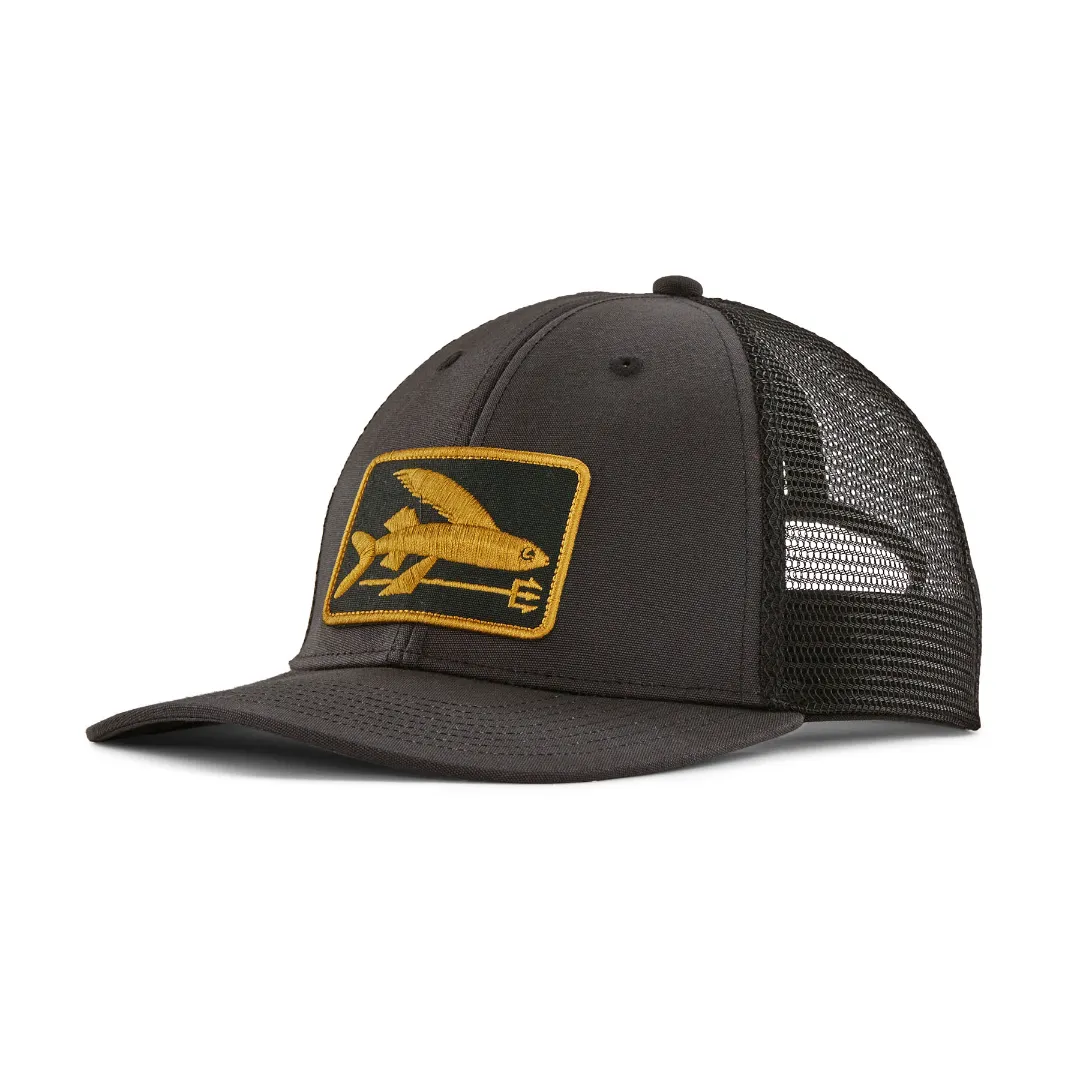 Patagonia Flying Fish LoPro Trucker Hat FLBK (Flying Fish Fork: Ink Black) - Huer, Handsker og Hatte