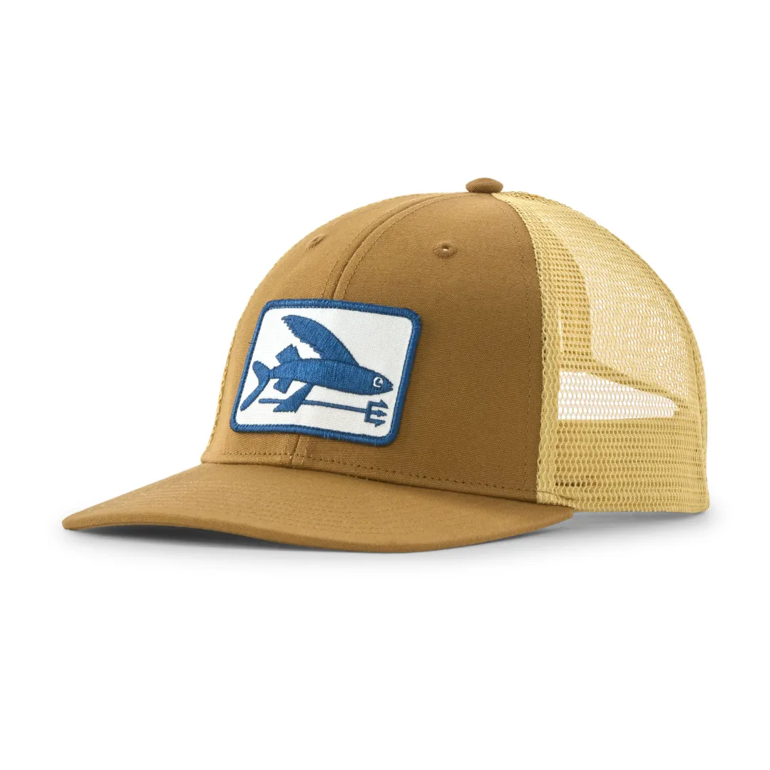 Patagonia Flying Fish LoPro Trucker Hat FFBC (Flying Fish Fork: Bobcat Brown) - Caps