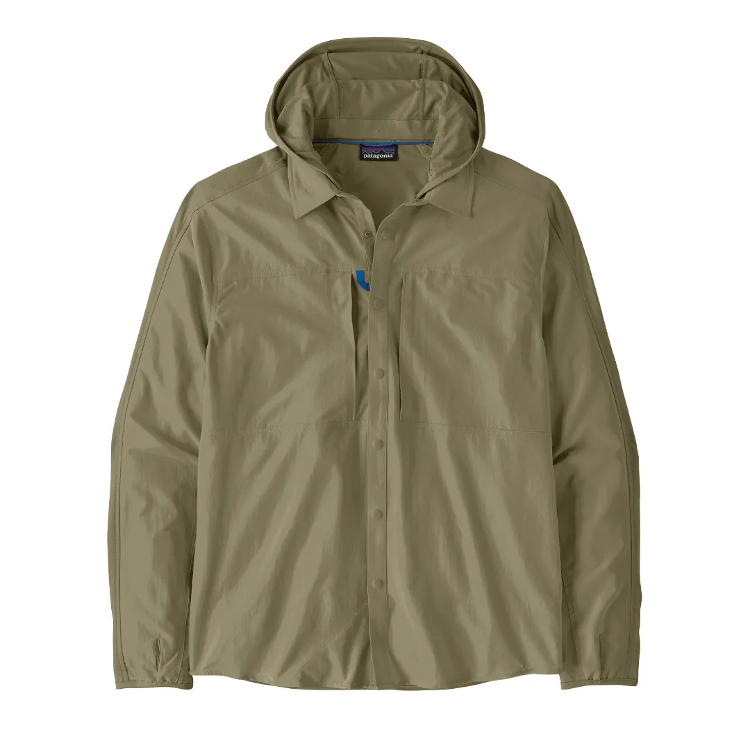Patagonia Men's River Rambler Hybrid Sun Hoody RVGN (River Rock Green) XL - Langærmede skjorter