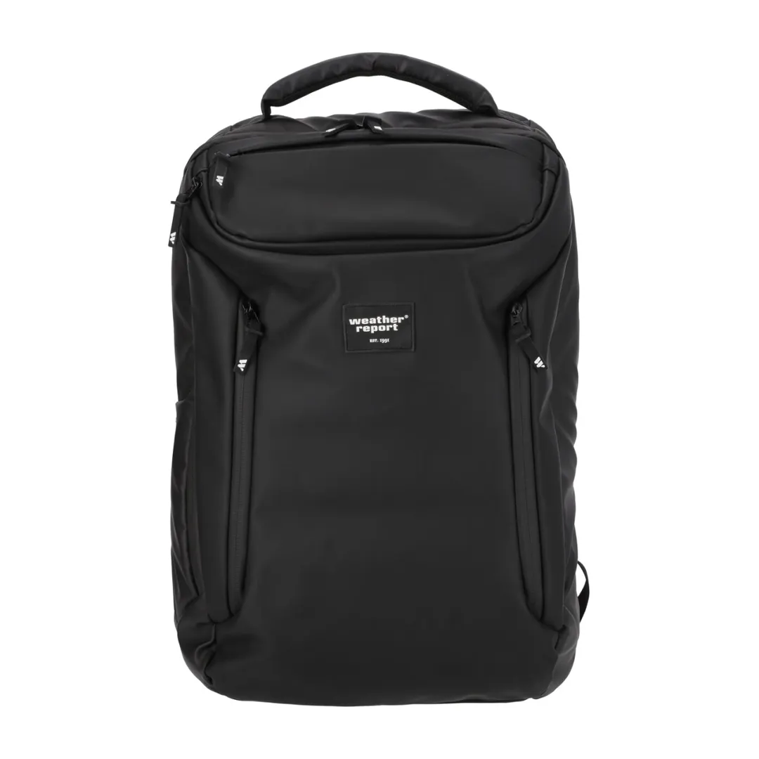 Weather Report Bronze PU Computer Backpack Black - 40 Liter