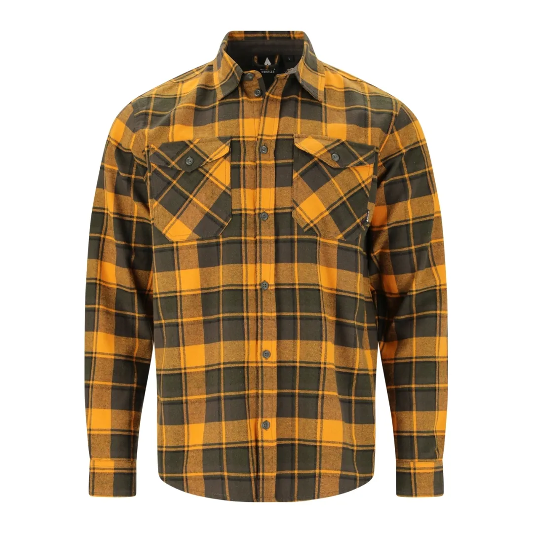 Whistler Bargo Men's Checked Shirt Skjorte Rosin L - Langærmede skjorter