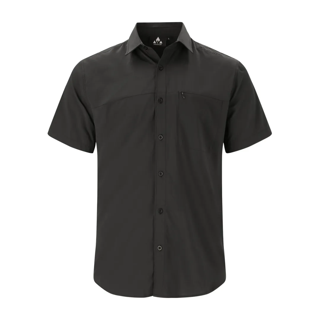 Whistler Jeromy Men's Functional Skjorte Black S - Kortærmede skjorter