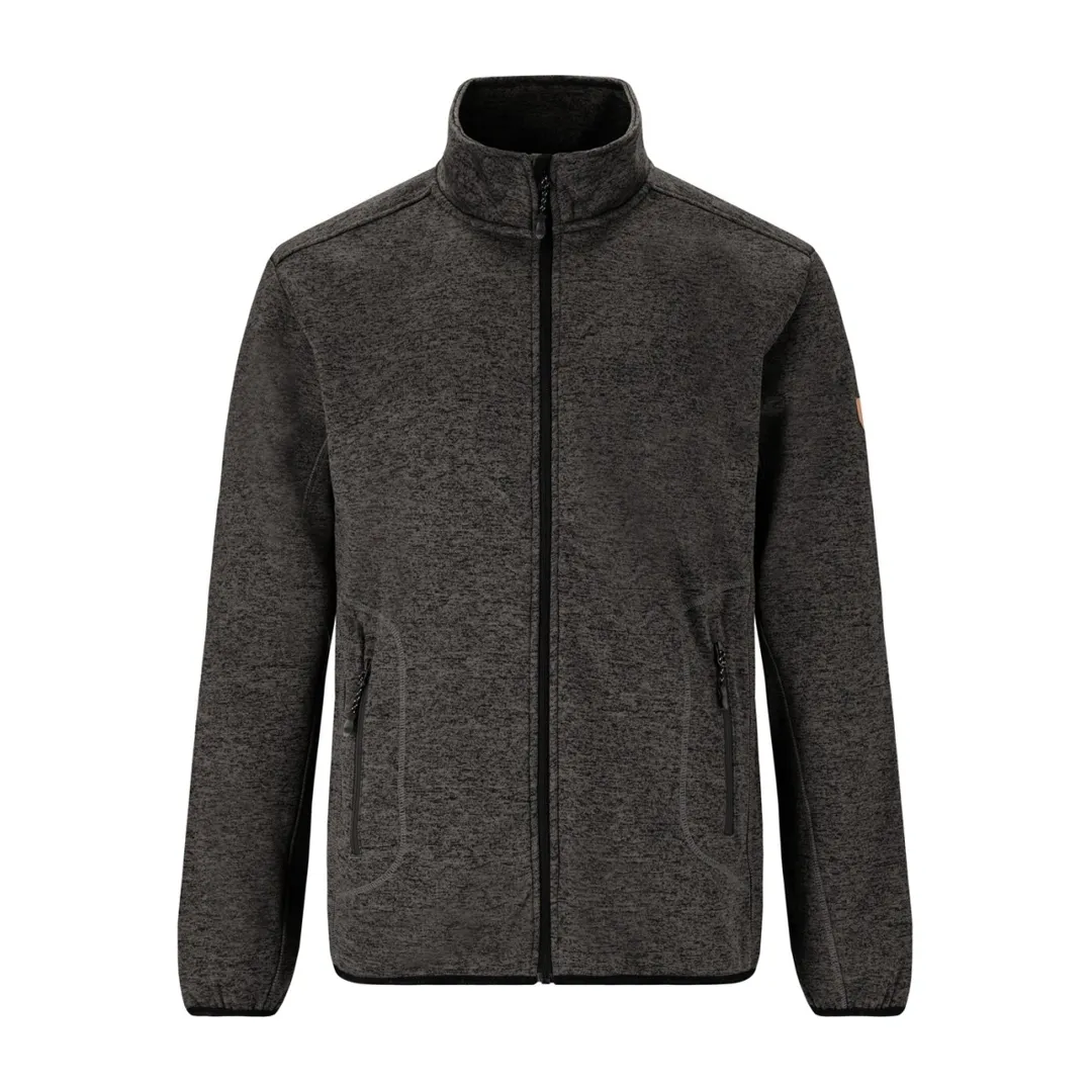 Whistler Sampton Men's Melange Fleece Jacket Dark Grey Melange XXL - Fleecetrøje