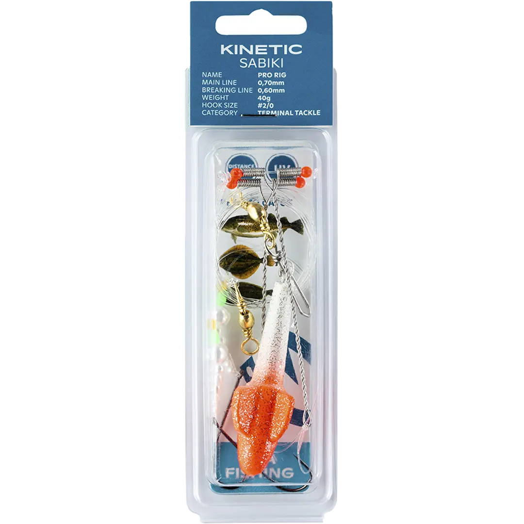 Kinetic Sabiki Pro Rig REST 90 gram Pearl Glitter - Havforfang