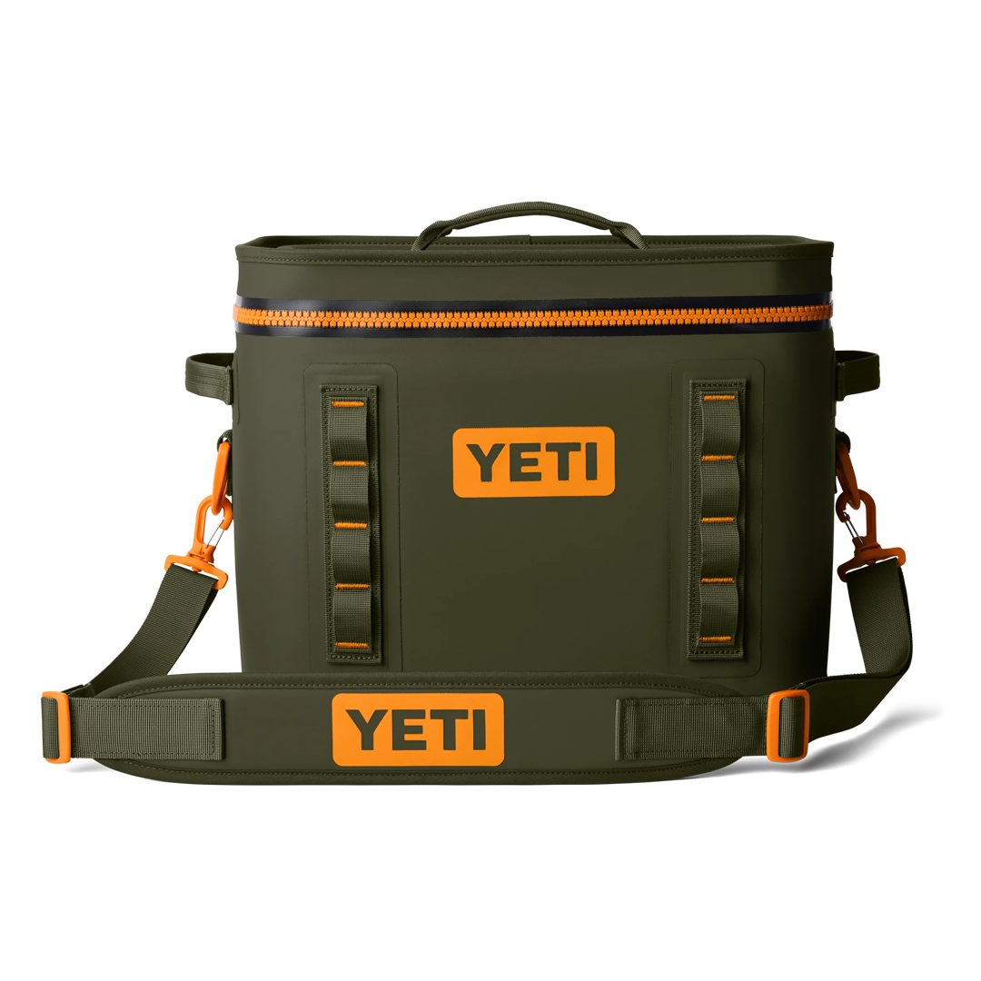 YETI Hopper Flip 18 Soft Cooler Køletaske Olive/King Crab Orange - Kølebokse