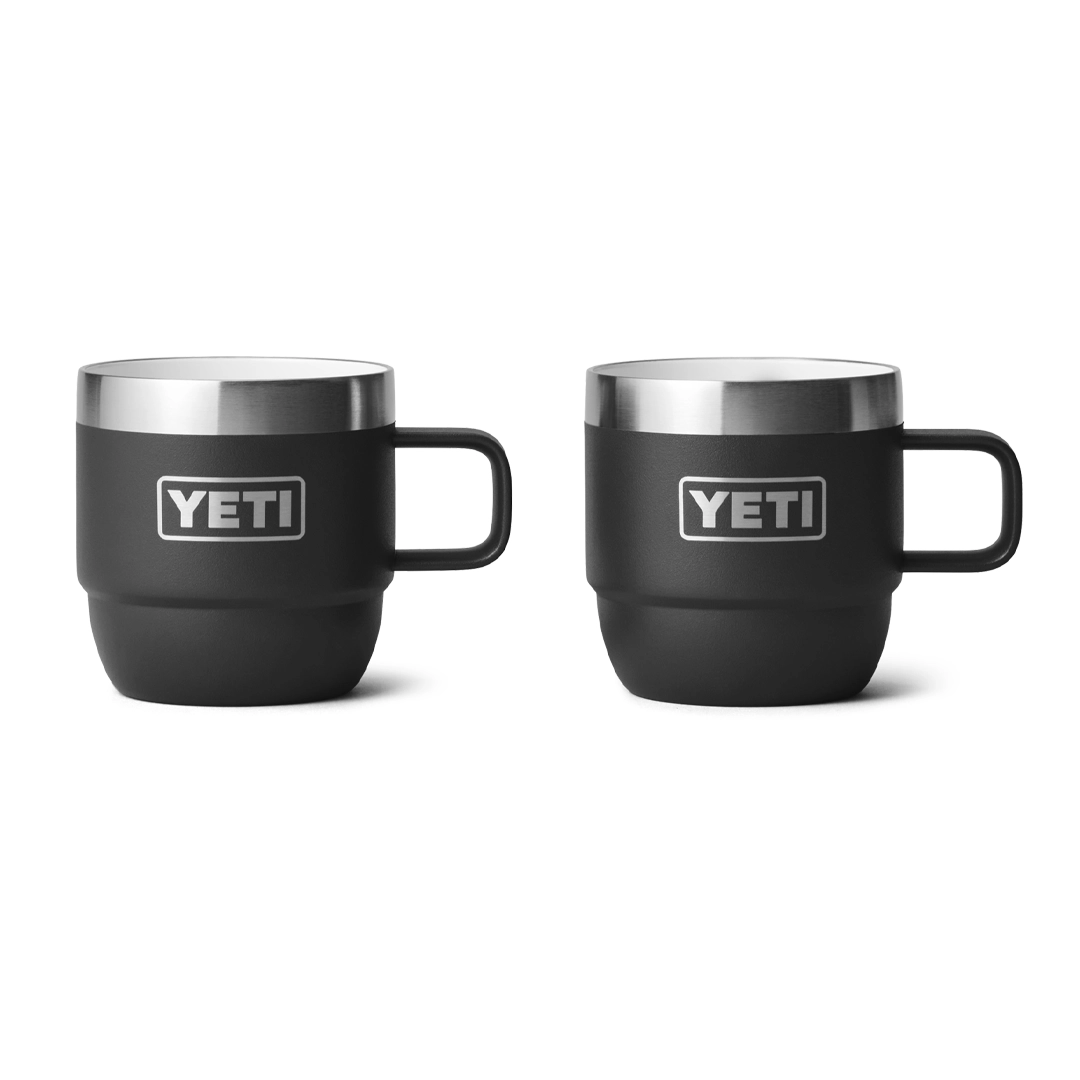 YETI Rambler 6 oz (177 ml) Stackable Mugs Black - YETI