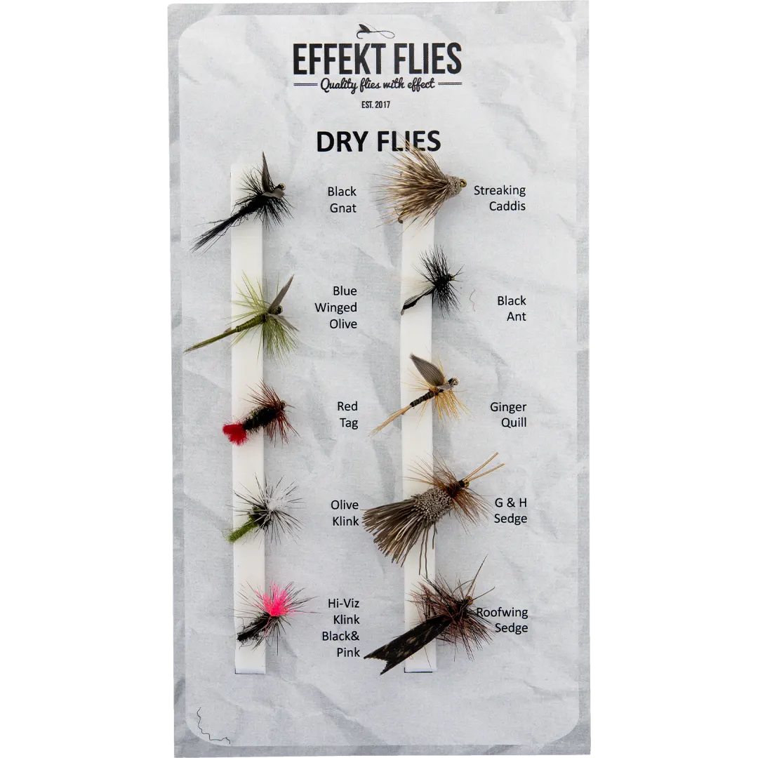 Effekt Flies Sortiment Dry Flies - Fyldte æsker